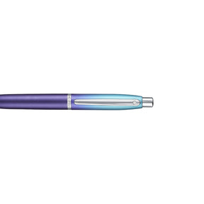 Sheaffer Gift Set ft. Expressions VFM 9430 Blue and Purple Pearlised Gradient Ballpoint Pen with Genuine Leather Card Case