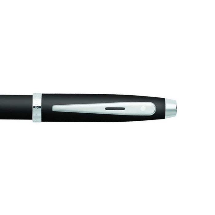 Sheaffer 100 Matte Black Ballpoint Pen With Chrome Trims