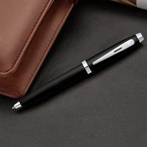 Sheaffer 100 Matte Black Ballpoint Pen With Chrome Trims