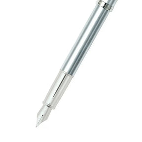 Sheaffer 100 Brushed Chrome Fountain Pen With Chrome Trims - Fine