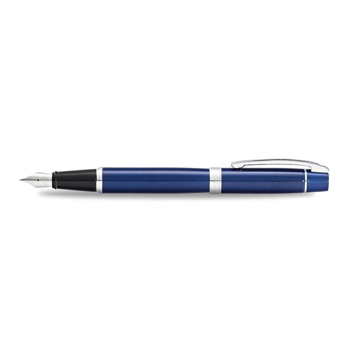 Sheaffer 300 Glossy Blue Fountain Pen With Chrome Trims - Medium