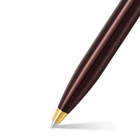 Sheaffer® 100 9370 Glossy Coffee Brown Ballpoint Pen With PVD Gold-Tone Trim