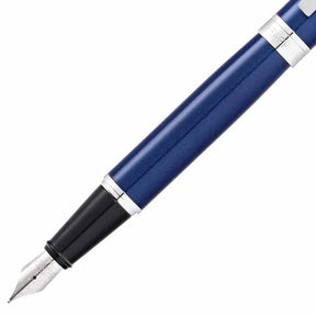 Sheaffer 300 Glossy Blue Fountain Pen With Chrome Trims - Medium