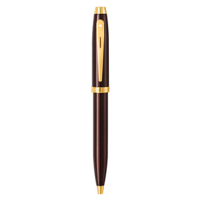 Sheaffer® 100 9370 Glossy Coffee Brown Ballpoint Pen With PVD Gold-Tone Trim