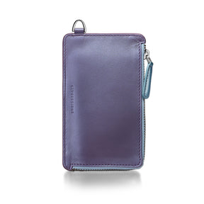 Sheaffer Gift Set ft. Expressions VFM 9430 Blue and Purple Pearlised Gradient Ballpoint Pen with Genuine Leather Card Case
