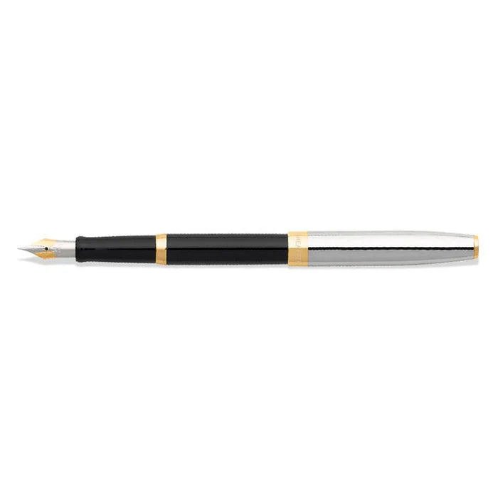 Sheaffer® SAGARIS 9475 Gloss Black Barrel and Chrome Cap Fountain Pen With Gold Tone Trim - Medium