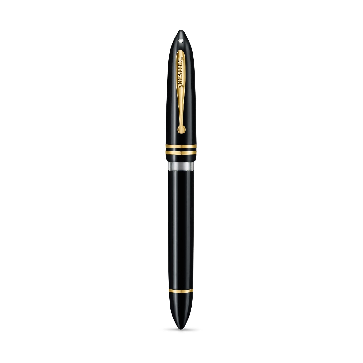 Sheaffer Balance III E893 Glossy Black and Gold Trims Fountain Pen