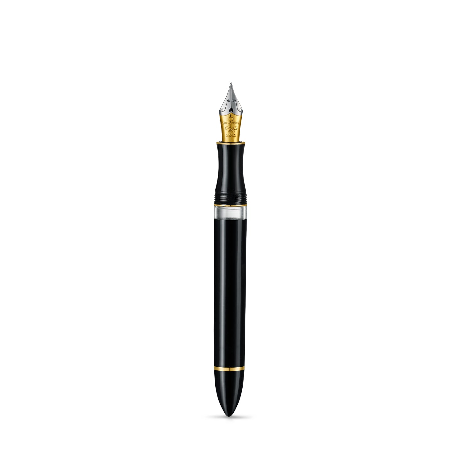 Sheaffer Balance III E893 Glossy Black and Gold Trims Fountain Pen