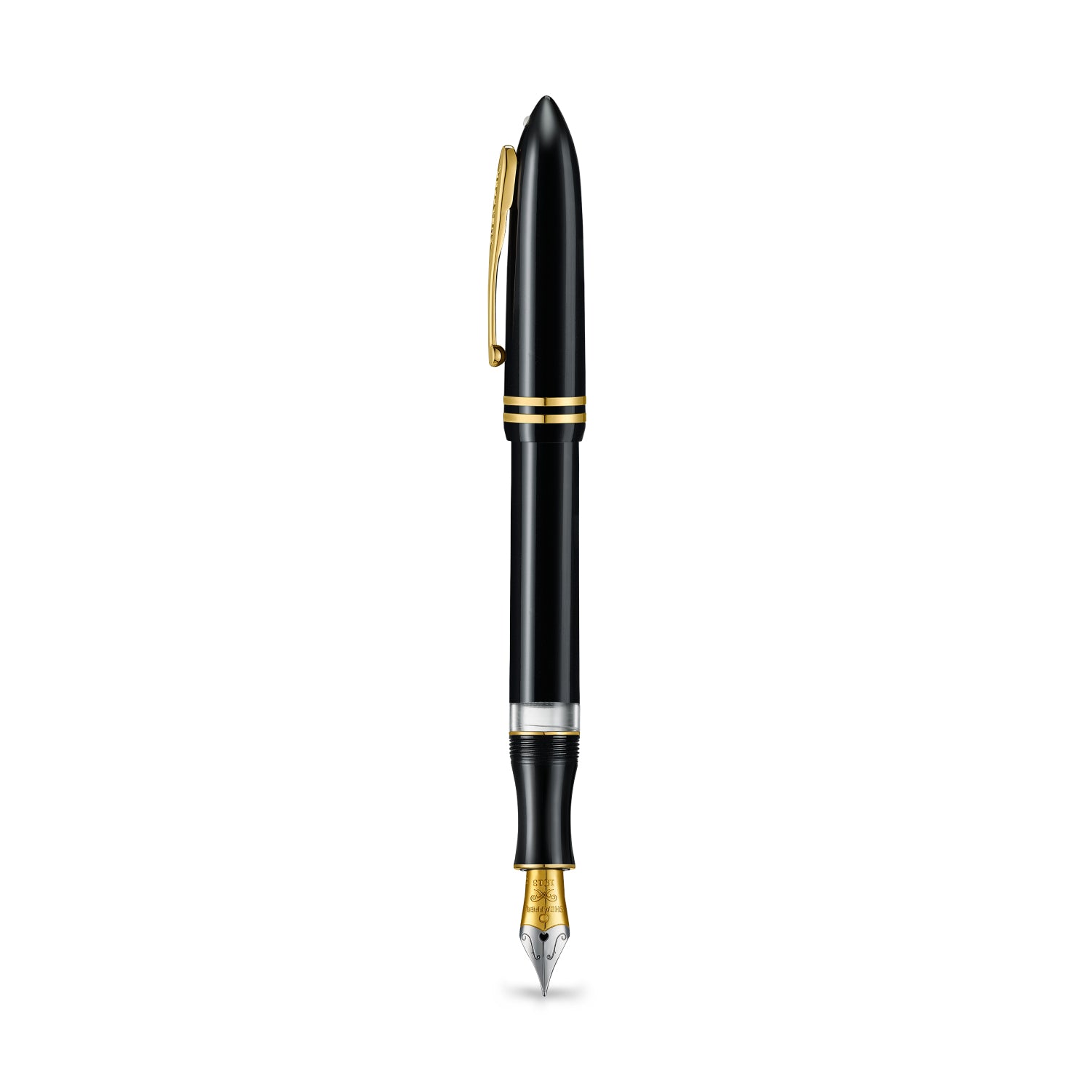 Sheaffer Balance III E893 Glossy Black and Gold Trims Fountain Pen