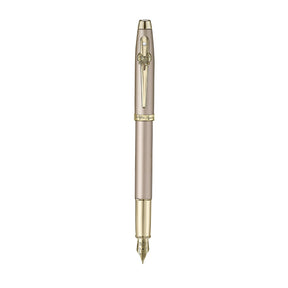 Sheaffer 100 Emily in Paris 9377 Champagne Gold Fountain Pen with Champagne Gold Trims and Bow-Shaped Clip Emblem (Fine)