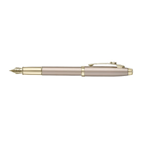 Sheaffer 100 Emily in Paris 9377 Champagne Gold Fountain Pen with Champagne Gold Trims and Bow-Shaped Clip Emblem (Fine)