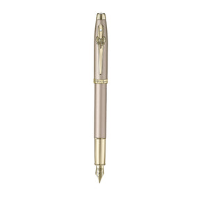 Sheaffer 100 Emily in Paris 9377 Champagne Gold Fountain Pen with Champagne Gold Trims and Bow-Shaped Clip Emblem (Medium)