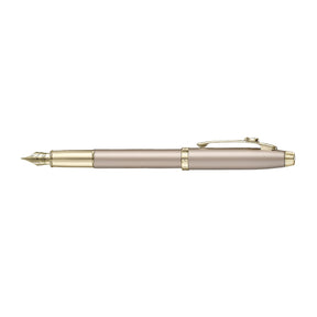 Sheaffer 100 Emily in Paris 9377 Champagne Gold Fountain Pen with Champagne Gold Trims and Bow-Shaped Clip Emblem (Medium)