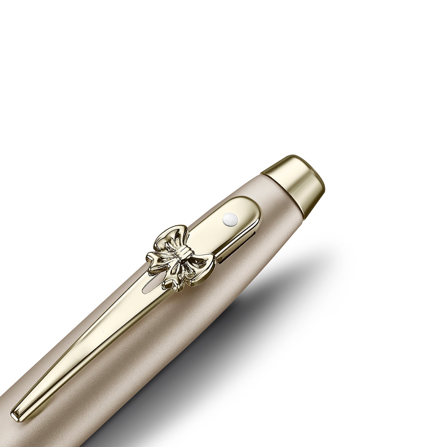 Sheaffer 100 Emily in Paris 9377 Champagne Gold Fountain Pen with Champagne Gold Trims and Bow-Shaped Clip Emblem (Medium)