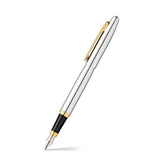 Sheaffer VFM Polished Chrome with Gold Trims Fountain Pen - Medium