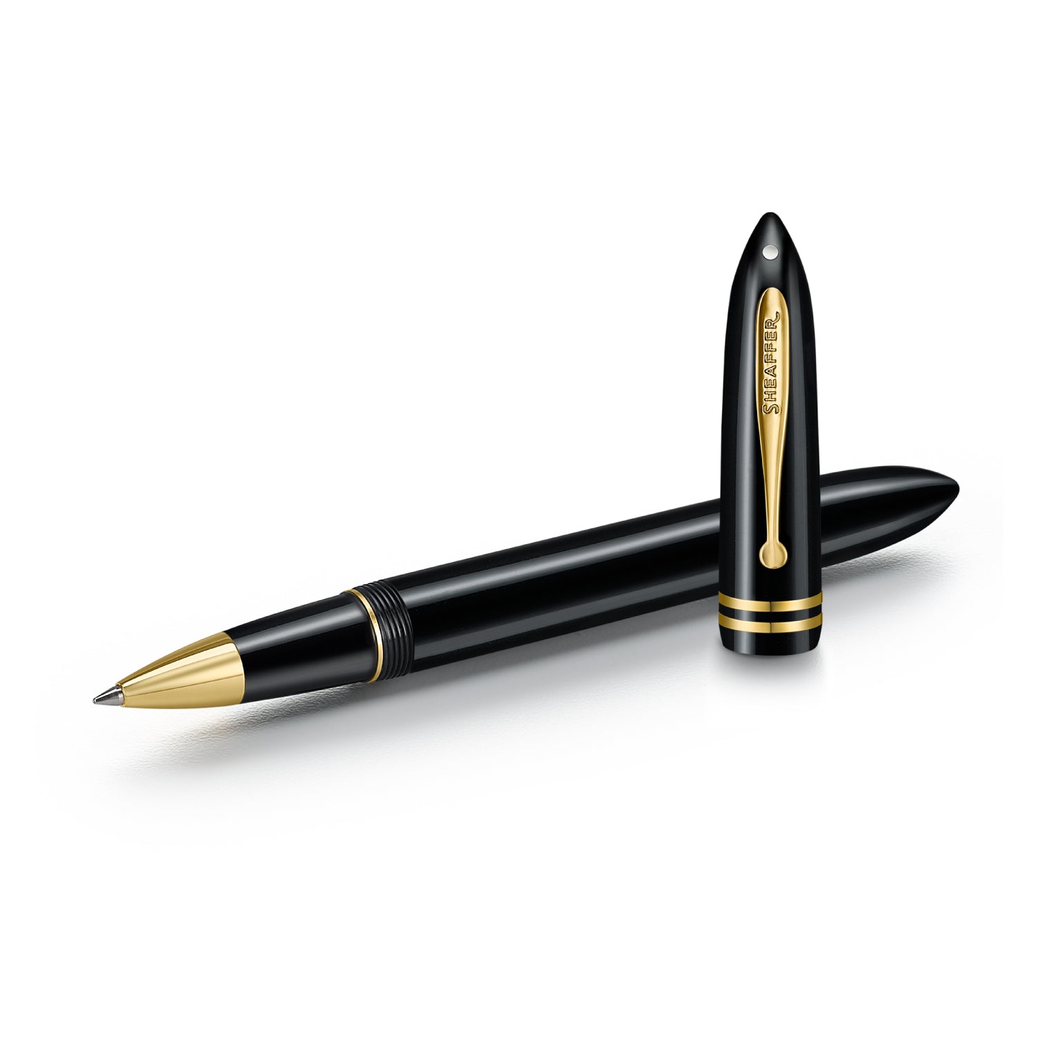 Sheaffer Balance III E893 Glossy Black and Gold Trims Rollerball