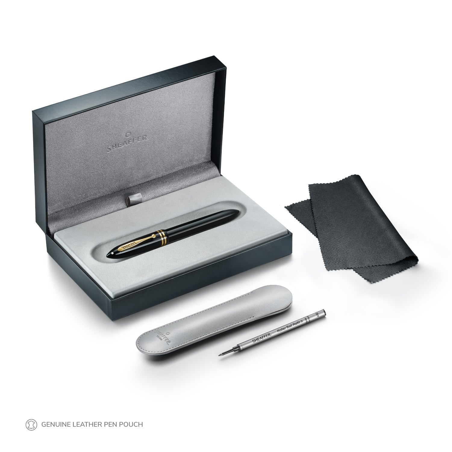 Sheaffer Balance III E893 Glossy Black and Gold Trims Rollerball