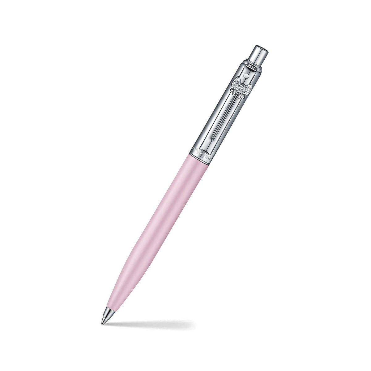 Sheaffer Sentinel Emily in Paris 321 Pink Matte Finish Ballpoint Pen with Chrome-Plated Trims and Bow-Shaped Clip Emblem