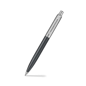 Sheaffer Sentinel Metal 331 Matte Black Barrel and Brished Chrome Cap Ballpoint Pen with Chrome Trims