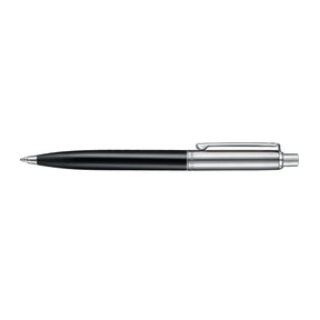 Sheaffer Sentinel Metal 332 Glossy Black Barrel and Brushed Chrome Ballpoint Pen with Chrome Trims
