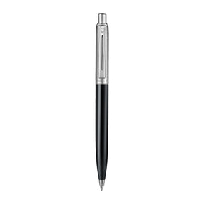 Sheaffer Sentinel Metal 332 Glossy Black Barrel and Brushed Chrome Ballpoint Pen with Chrome Trims