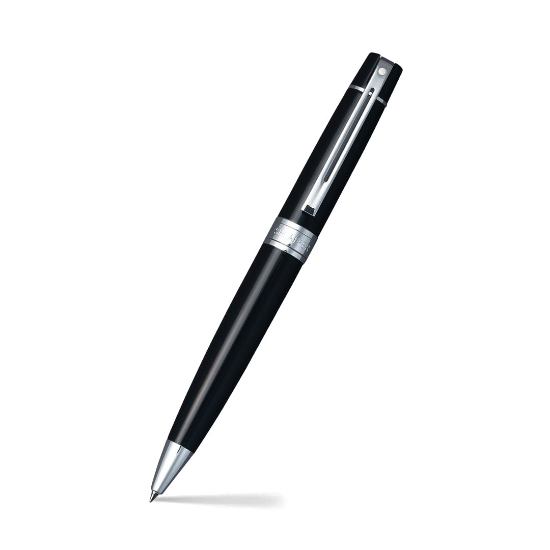 Sheaffer® 300 9312 Glossy Black Ballpoint Pen With Chrome Trim