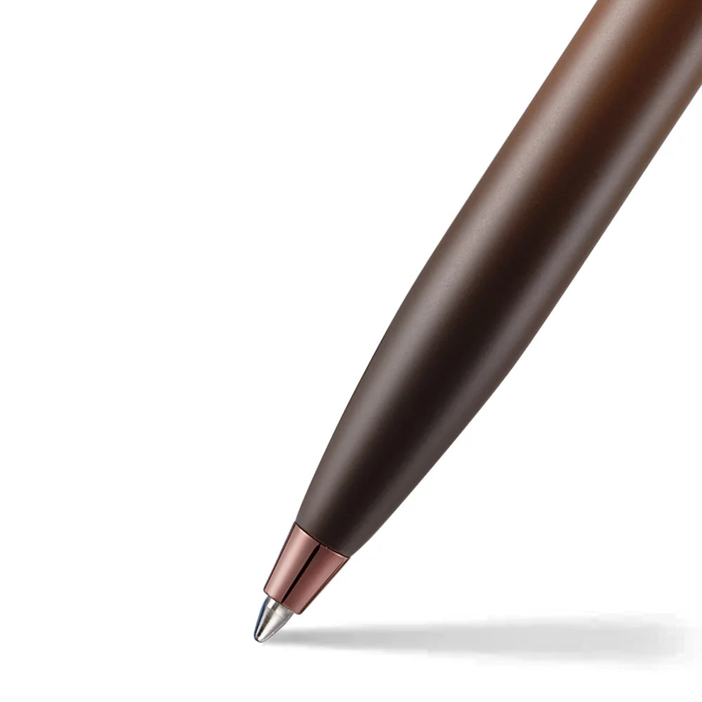 Sheaffer 100 9374 Coffee Edition Matt Brown Ballpoint Pen with Regal Brown PVD Trims