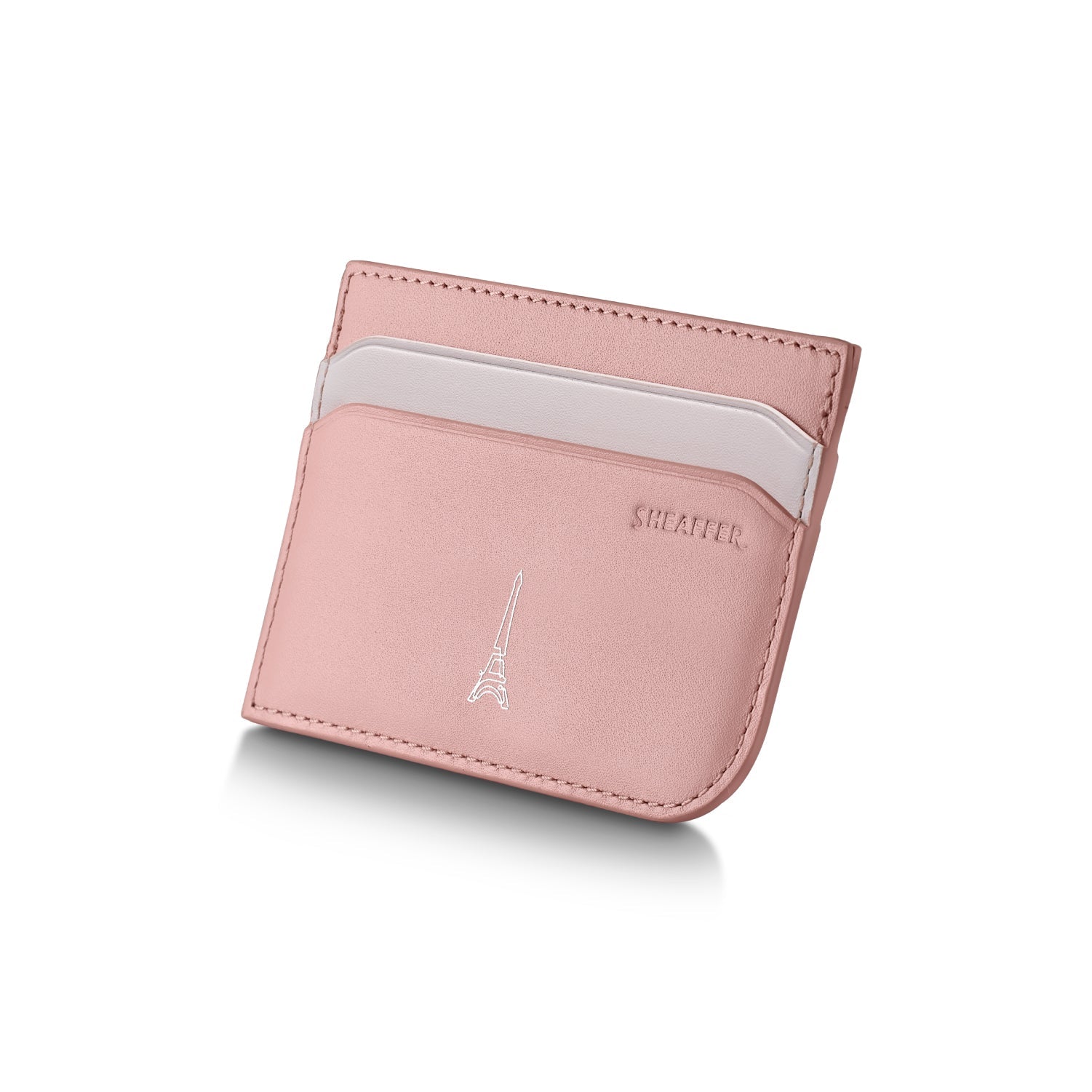 Sheaffer Gift Set ft. Emily in Paris Sentinel 321 Pink Matte Finish Ballpoint Pen with Chrome Trims and Full-Grain Leather Credit Card Holder