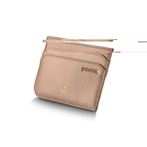 Sheaffer Gift Set ft. 100 Emily in Paris 9377 Champagne Gold Ballpoint Pen with Champagne Gold Trims and Full-Grain Credit Card Holder