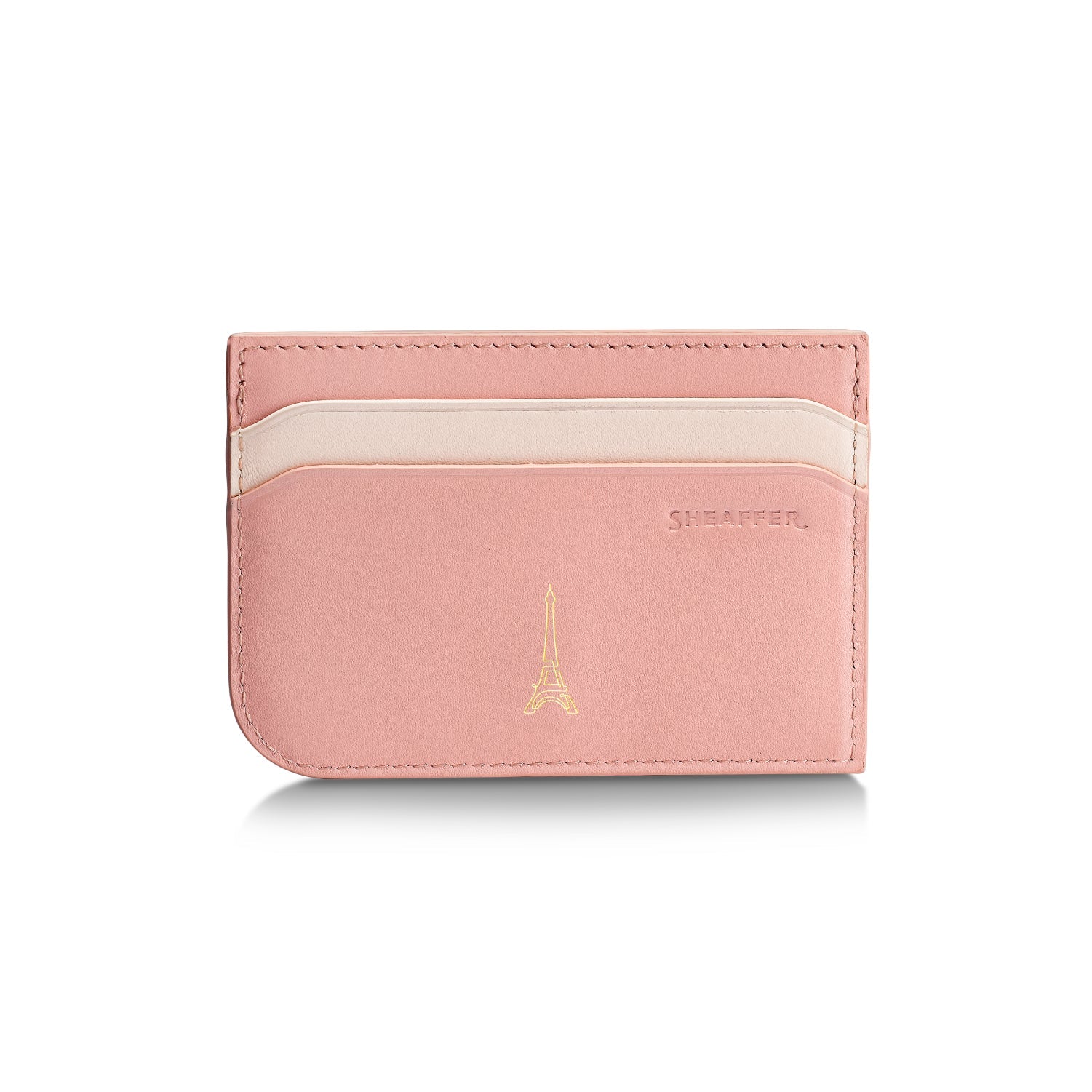 Sheaffer Gift Set ft - Emily in Paris Prelude Mini 9810 Pastel Pink Ballpoint Pen with Swarovski Crystal and Full-Grain Leather Credit Card Holder