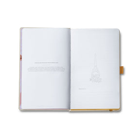 Sheaffer Emily in Paris Medium Notebook 90 GSM Ink Friendly Paper with Embossed Eiffel Tower - Beige