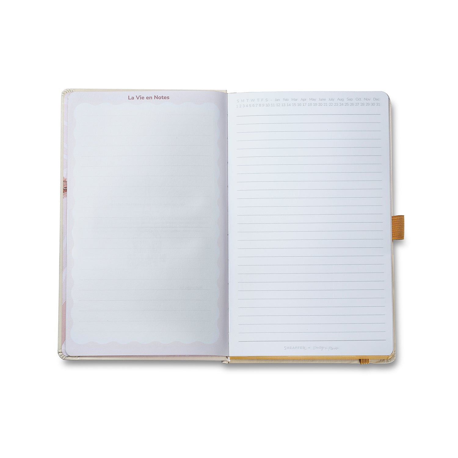 Sheaffer Emily in Paris Medium Notebook 90 GSM Ink Friendly Paper with Embossed Eiffel Tower - Beige