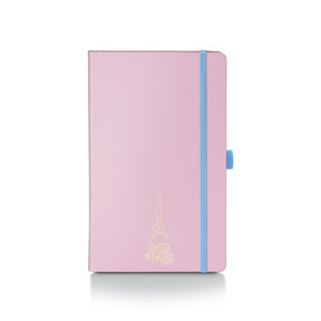 Sheaffer Emily in Paris Medium Notebook 90 GSM Ink Friendly Paper with Embossed Eiffel Tower - Pink