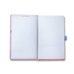 Sheaffer Emily in Paris Medium Notebook 90 GSM Ink Friendly Paper with Embossed Eiffel Tower - Pink