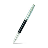 Sheaffer100 Black and Chrome Fountain Pen With Chrome Trims - Fine