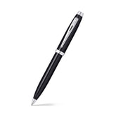 Sheaffer 100 Glossy Black Ballpoint Pen With Chrome Trims