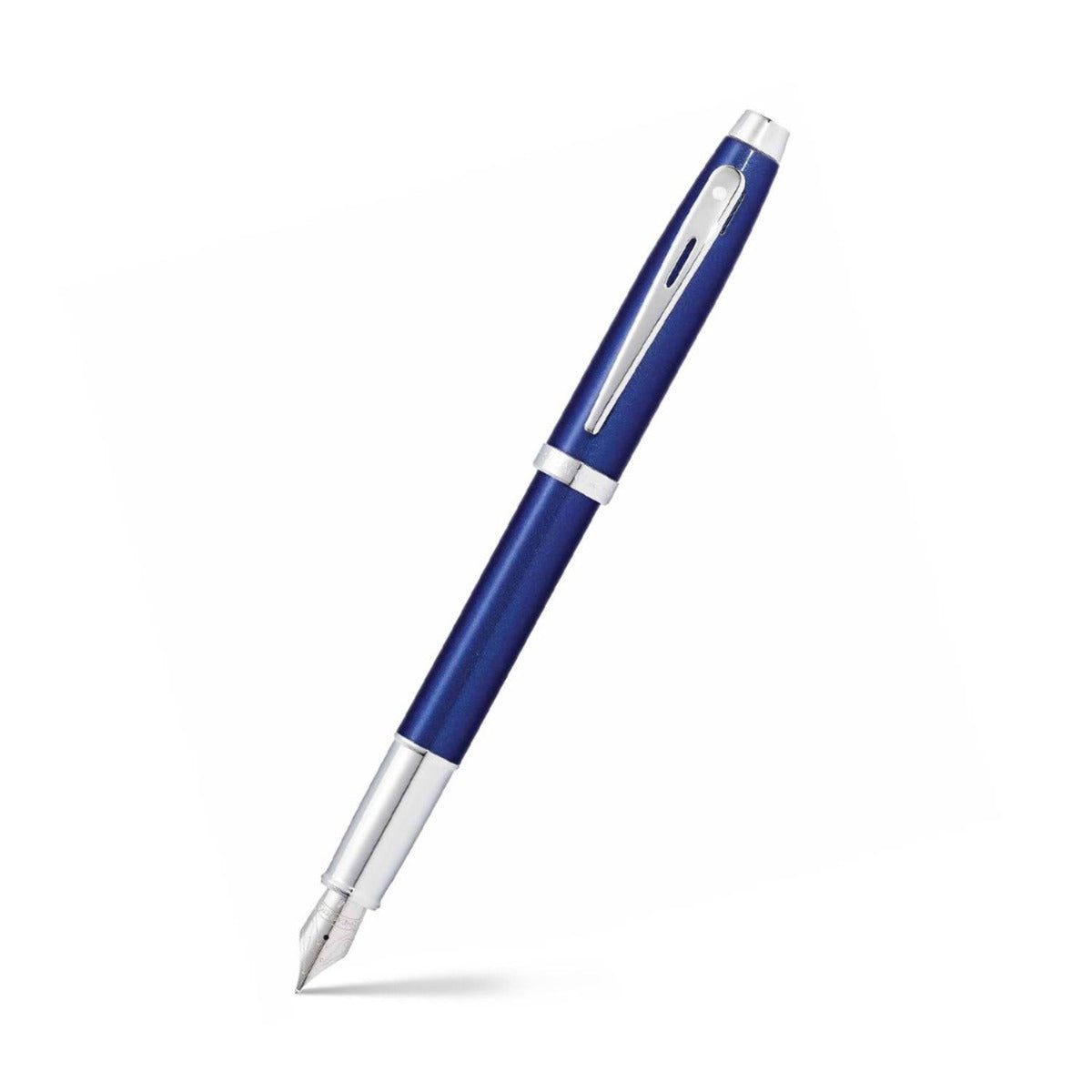 Sheaffer 100 Glossy Blue with Chrome Trims Fountain Pen - Medium