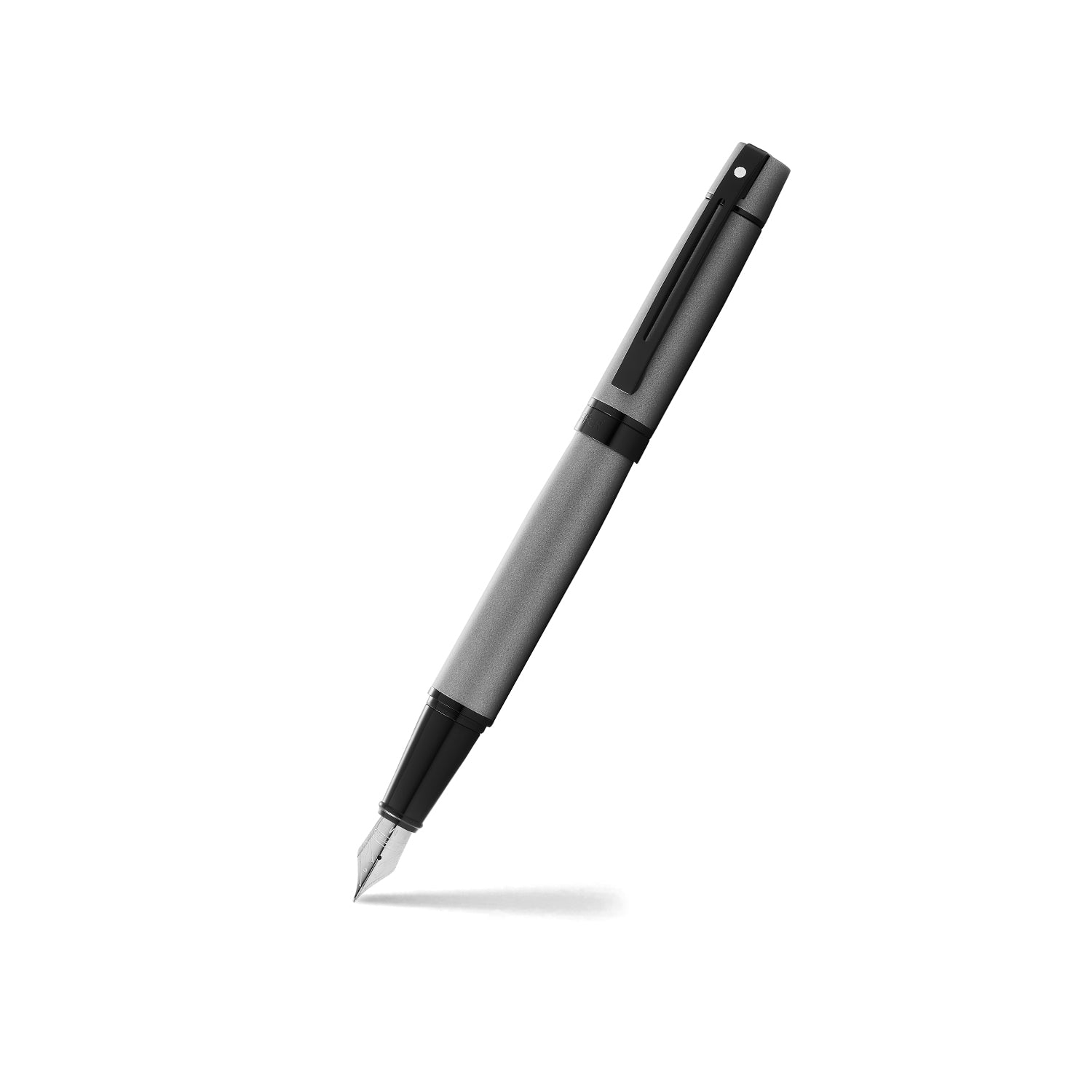 Sheaffer 300 Matte Gray Fountain Pen With Black Trims - Medium