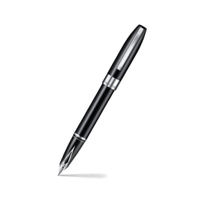 Sheaffer Legacy 9064 Glossy Black Inlaid Nib Fountain Pen (Medium) with Chrome-Plated Trims