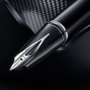 Sheaffer Legacy 9064 Glossy Black Inlaid Nib Fountain Pen (Medium) with Chrome-Plated Trims