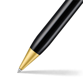 Sheaffer Legacy 9065 Glossy Black & Chrome Bi-Color Ballpoint Pen with 14k PVD Gold-Plated Trims