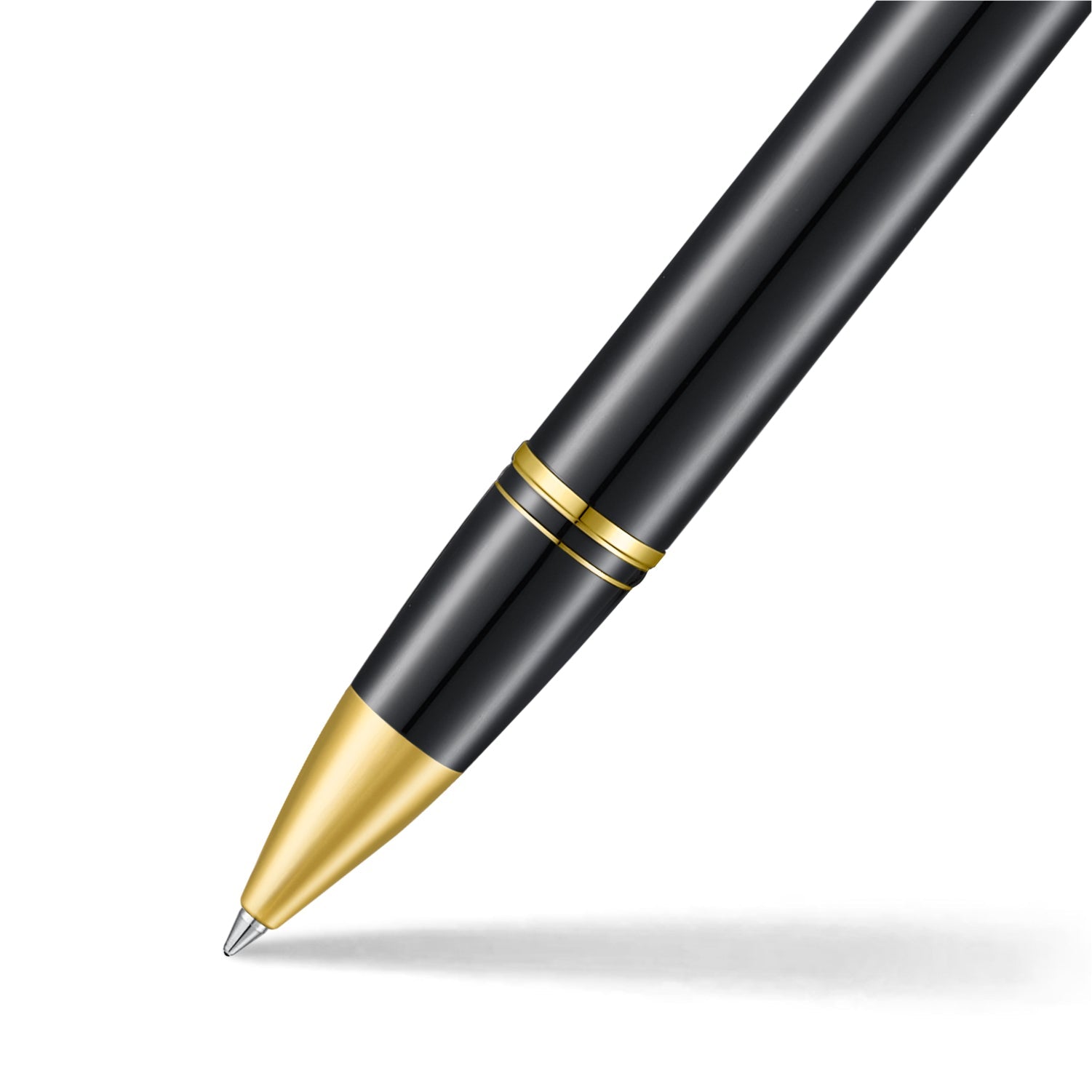 Sheaffer Legacy 9065 Glossy Black & Chrome Bi-Color Rollerball Pen with 14k PVD Gold-Plated Trims