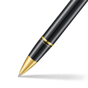 Sheaffer Legacy 9065 Glossy Black & Chrome Bi-Color Rollerball Pen with 14k PVD Gold-Plated Trims