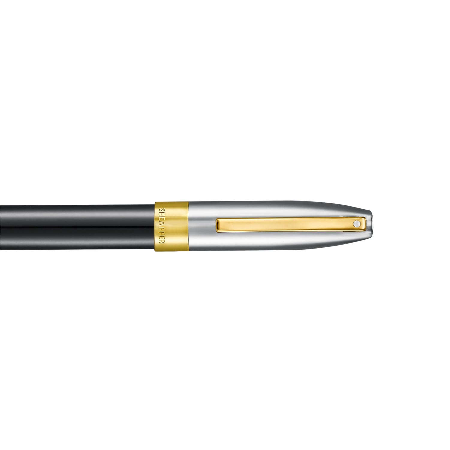 Sheaffer Legacy 9065 Glossy Black & Chrome Bi-Color Rollerball Pen with 14k PVD Gold-Plated Trims