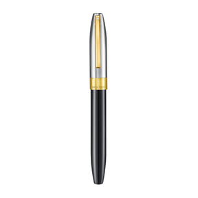 Sheaffer Legacy 9065 Glossy Black and Chrome Bi-Color Fountain Pen with 14k PVD Gold-Plated Inlaid Nib and Trims