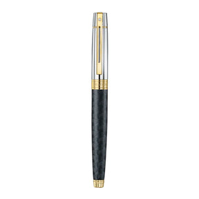 Sheaffer - 300 Engraved Matt Black Barrel And Shiny Chrome Cap,PVD Gold Trims RB