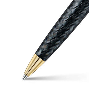 Sheaffer - 300 Engraved Matt Black Barrel And Shiny Chrome Cap,PVD Gold Trims BP