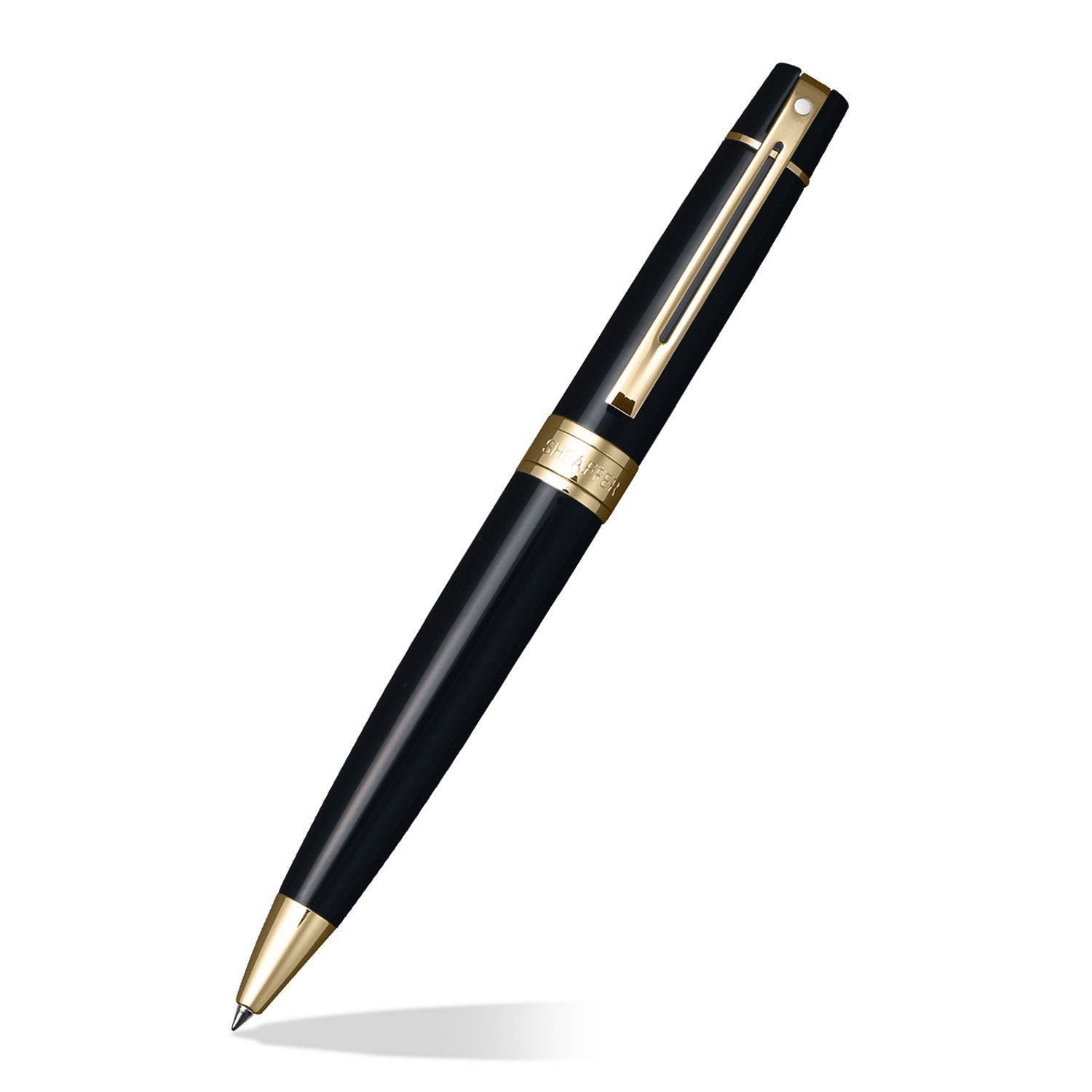 Sheaffer® 300 9325 Glossy Black Ballpoint Pen With Gold-tone Trim